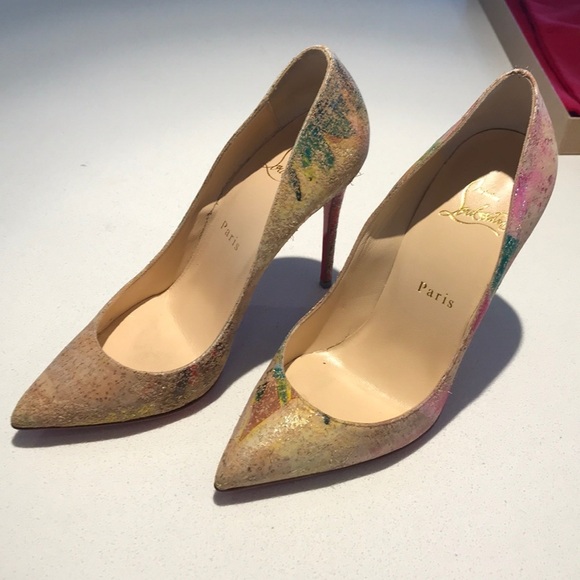 Louboutin pigalle follies 100 cork blooming pumps - Picture 2 of 6